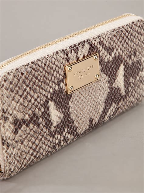 michael kors gray snakeskin wallet|Michael Kors black snakeskin purse.